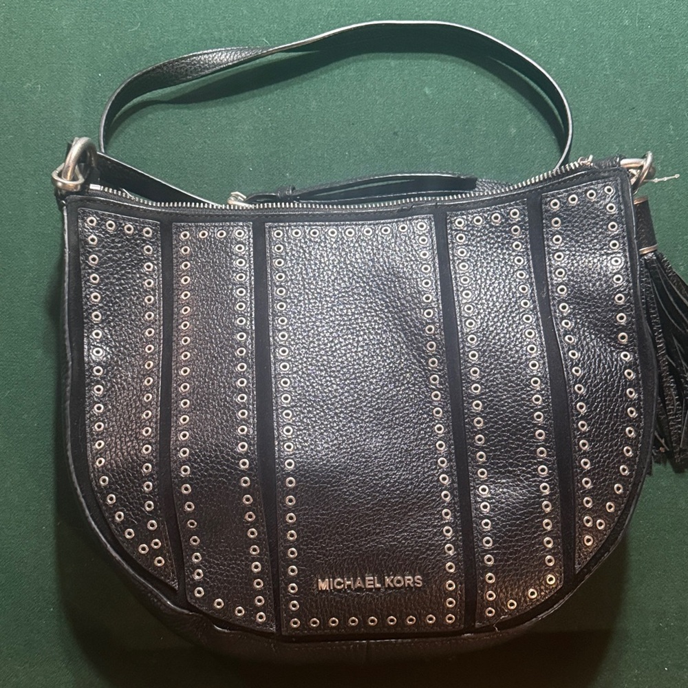 Michael Kors Black Studded Shoulder Bag